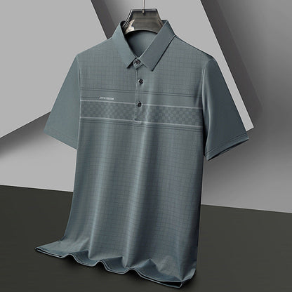 Herren Poloshirt Atmungsaktiv Piqué Kontraststreifen Modern