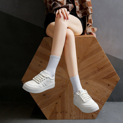 Damen Sneaker Sportlich Komfortabel Laufschuhe Weiße Sohle
