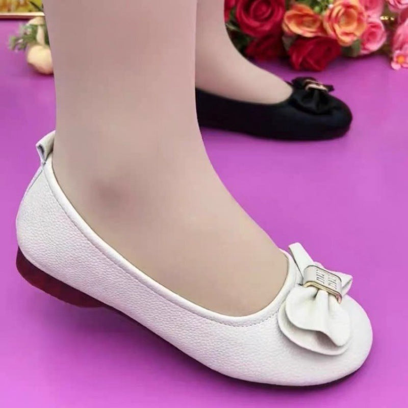 Damen Ballerinas Elegante Schleife Komfortabel