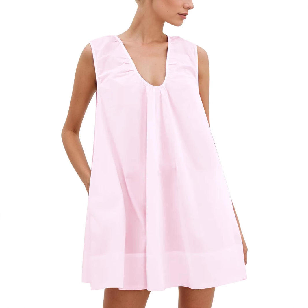 Sommerkleid Damen Lässig Rüschenkleid Kurz