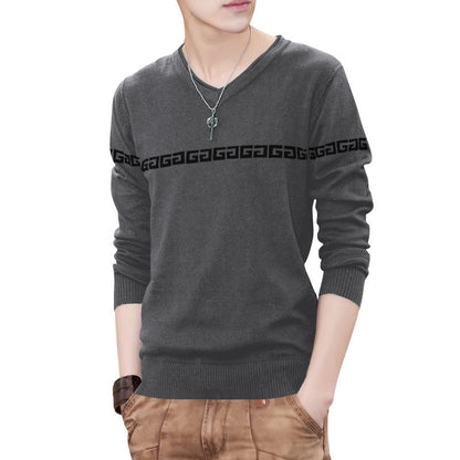 Herren Pullover V-Ausschnitt Modern Dekorativ