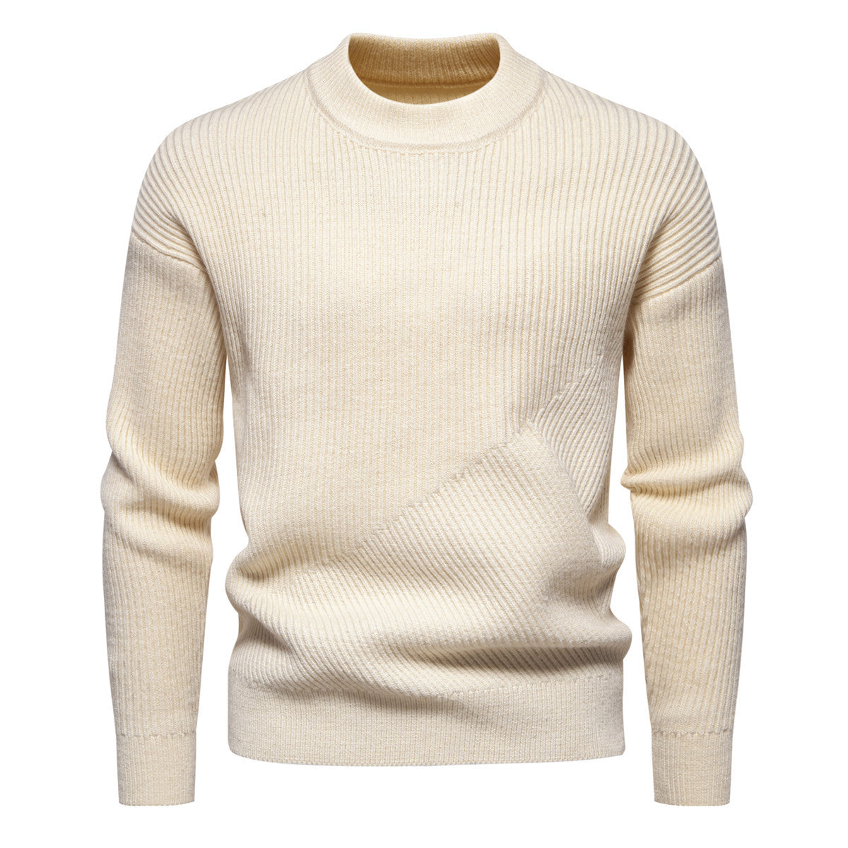 Herren Pullover Feinstrick Modern Rippenmuster Hochwertig