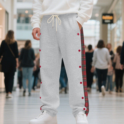 Herren Hosen Freizeit Bequem Karierter Stil