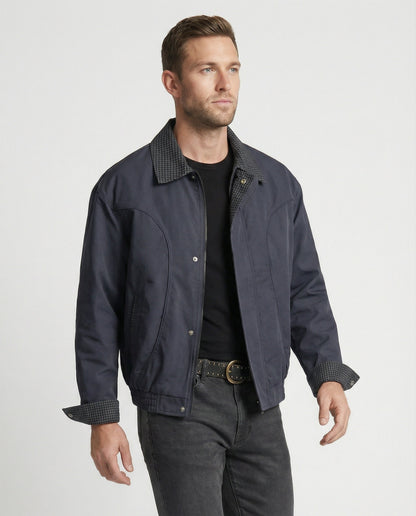 Herren Oversize Bomberjacke Wattierte Warm Schwarz Elastisch - BerlinGlamour