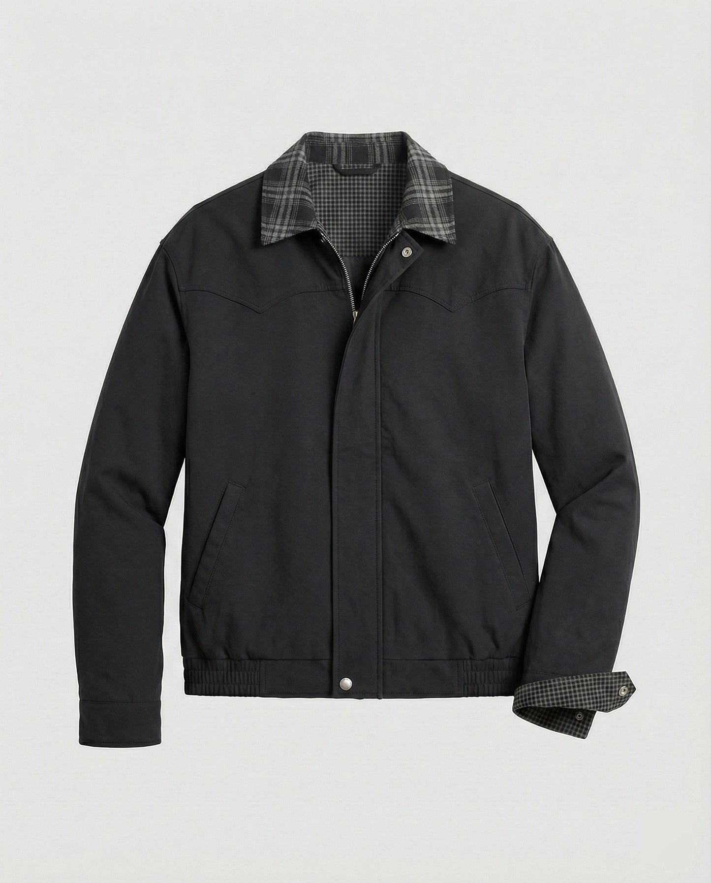 Herren Oversize Bomberjacke Wattierte Warm Schwarz Elastisch