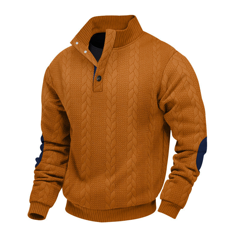Herren Strickpullover Stehkragen Strukturieren Modern