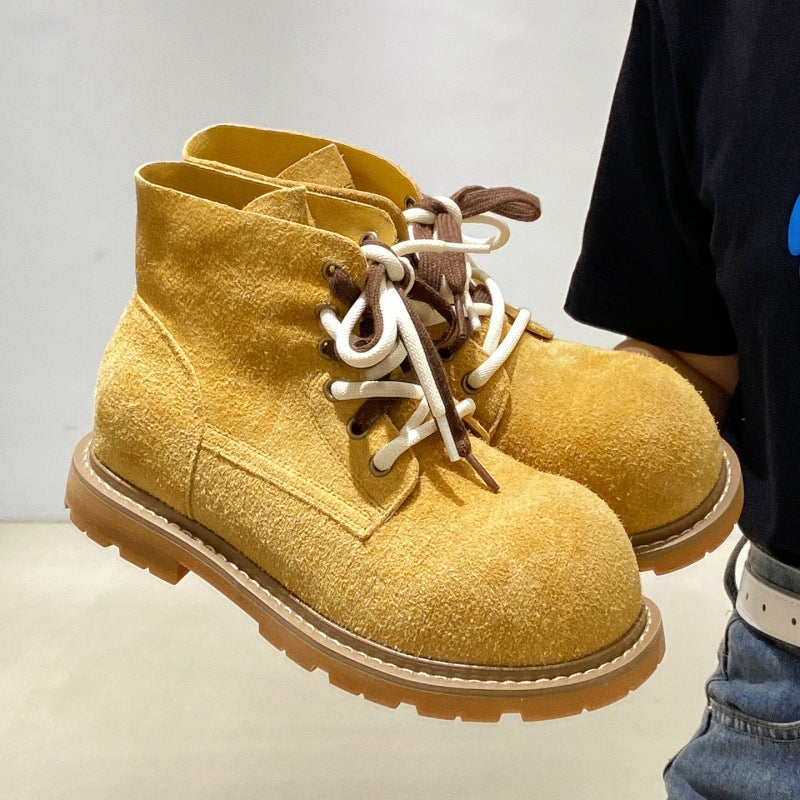 Damen Chelsea Boots Bequem Stilvoll Schnürsenkel