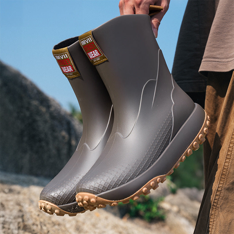 Herren Gummistiefel Rutschfest Wasserdicht Outdoor