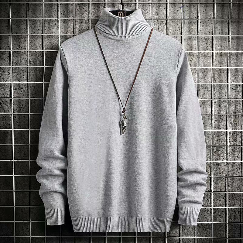 Herren Rollkragenpullover Weich Wolle Bequem