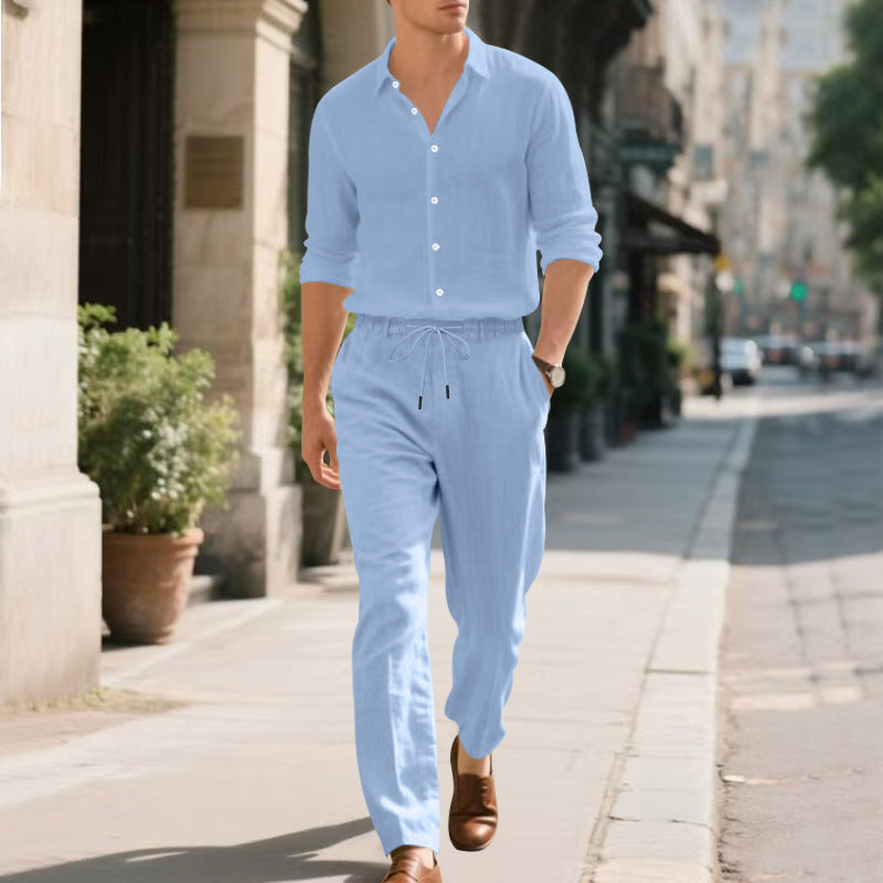 Leichte Sommerhose Herren atmungsaktiv mit verstellbarem Bund