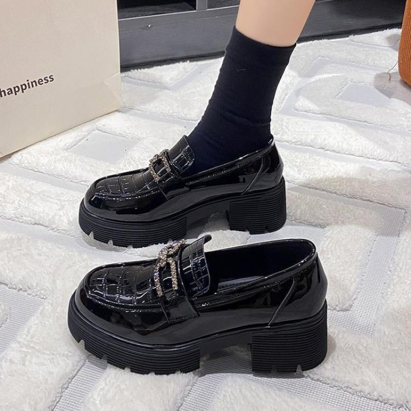Damen Mokassins Komfortabel Schick Ketten Detail - BerlinGlamour