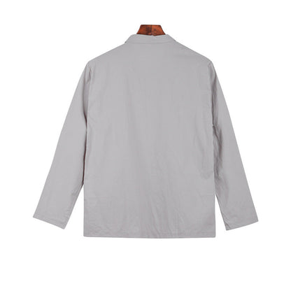 Herren Leinenjacke Knöpfe Sommer Modern