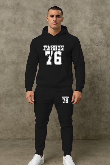 Herren Sport Set Hoodie Jogginghose Bequem Grau