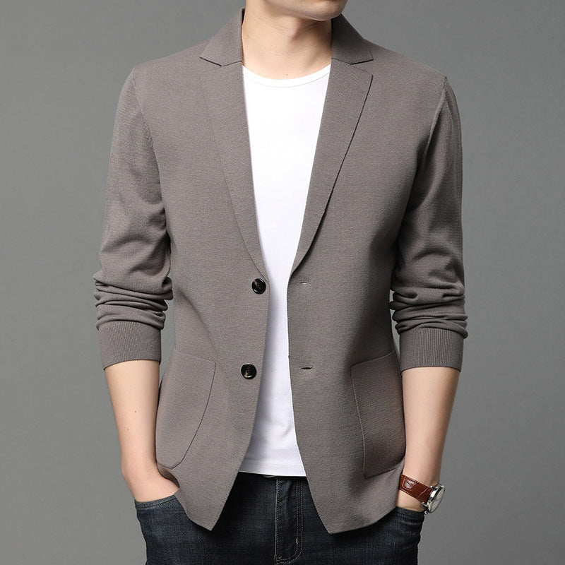 Herren Strickjacke Modern mit Knöpfen und Taschen