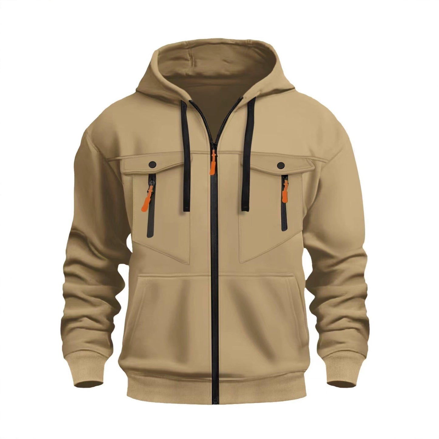 Herren Outdoorjacke Wasserdicht mit Reißverschlusstaschen