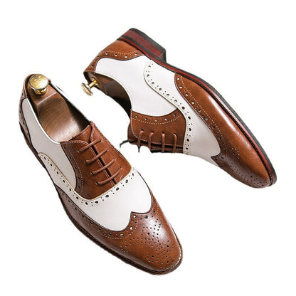 Damen Brogues Schuhe Leder Elegant Klassisch