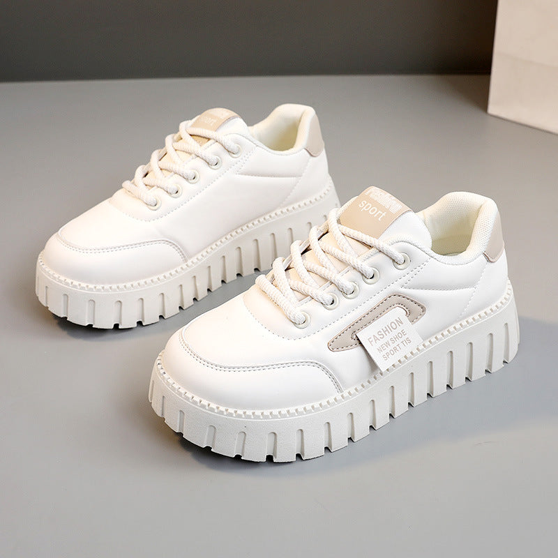 Damen Plateau Sneaker Sportlich atmungsaktiv Rutschfest