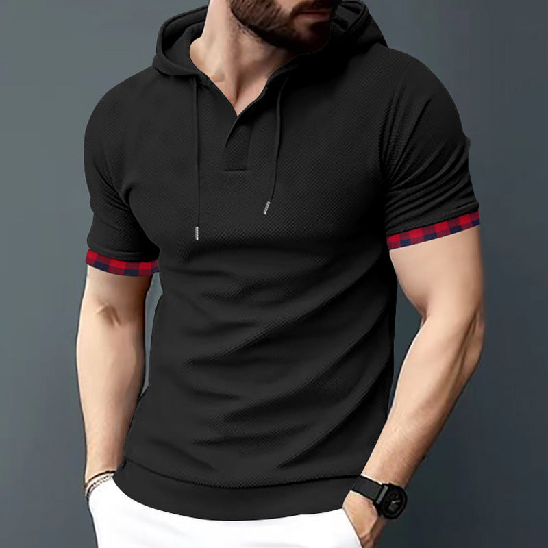 Herren Hoodie Kurzarm Sportlich Trendig - BerlinGlamour