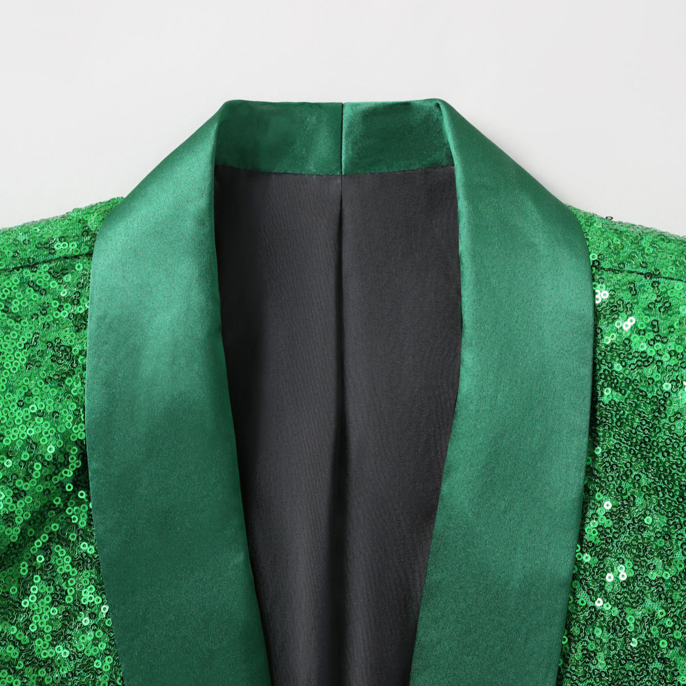 Herren Blazer Elegant Glitzernd mit Satinkragen Modern