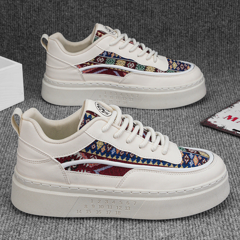 Damen Plateau Sneaker Bequem Mit Dämpfung Weiß - BerlinGlamour