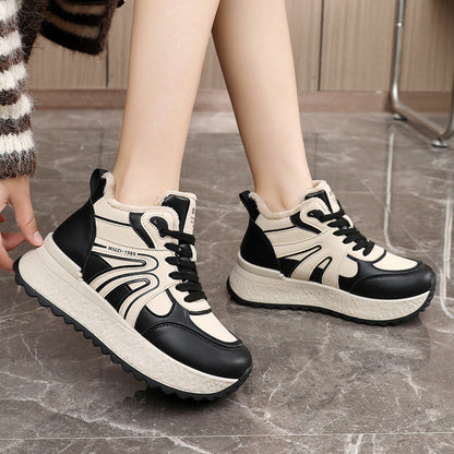 Damen Sneaker High-Top Warmfleece Innenfutter Rutschfest