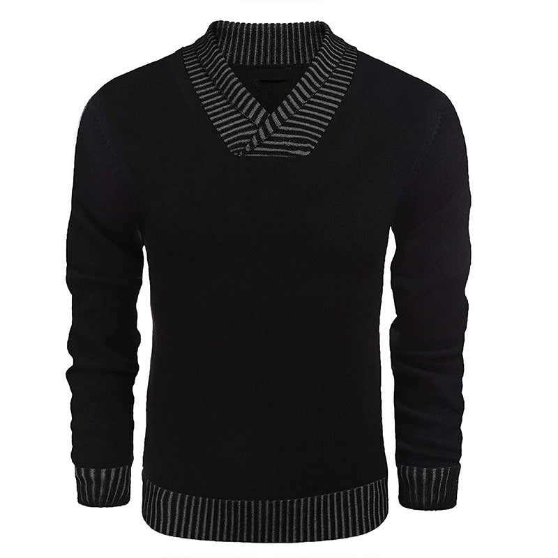 Herren Strickpullover Eleganter Schalkragen Modern