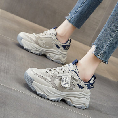 Damen Sneaker Sportlich Chunky atmungsaktiv Rutschfest