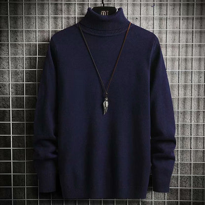 Herren Rollkragenpullover Weich Wolle Bequem