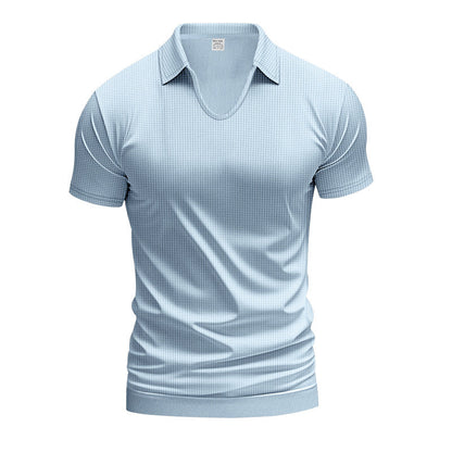 Herren Polo-Shirt Modern Schnitt Strukturiert