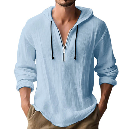 Herren Kapuzenpullover Lässig mit Reißverschluss