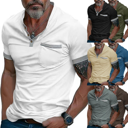 Herren Poloshirt Modern mit Brusttasche und Kragen - BerlinGlamour