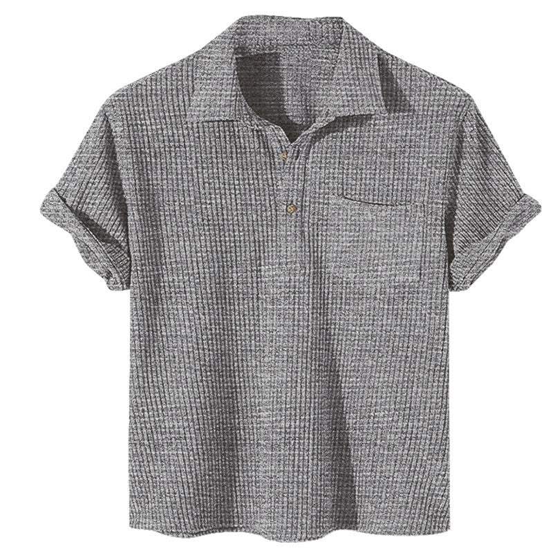 Herren Poloshirt Kurzarm Texturiert Modern