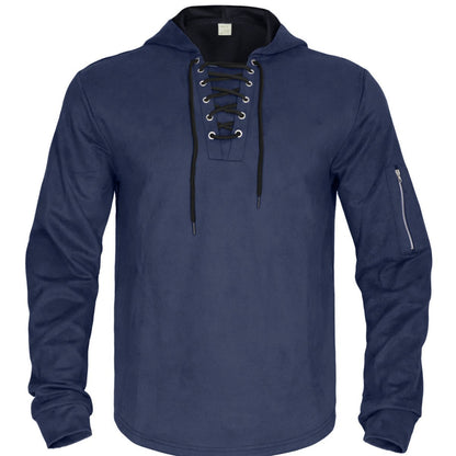 Herren Kapuzenpullover Schnürdesign Modern Trendy