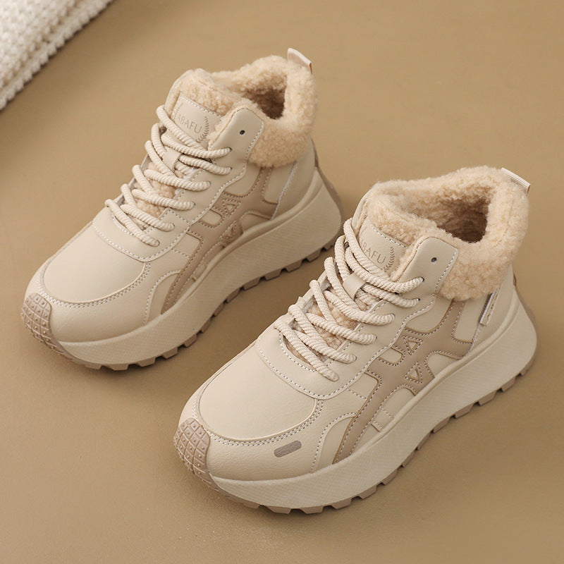 Damen Sneaker Warmfleece Innensohle Dämpfung Sportschuh