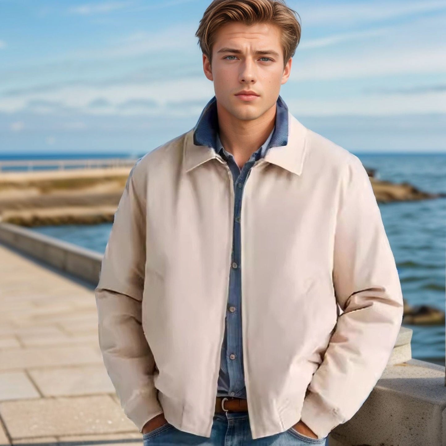 Herren Bomberjacke Modern Slim Fit Berlin Style - BerlinGlamour