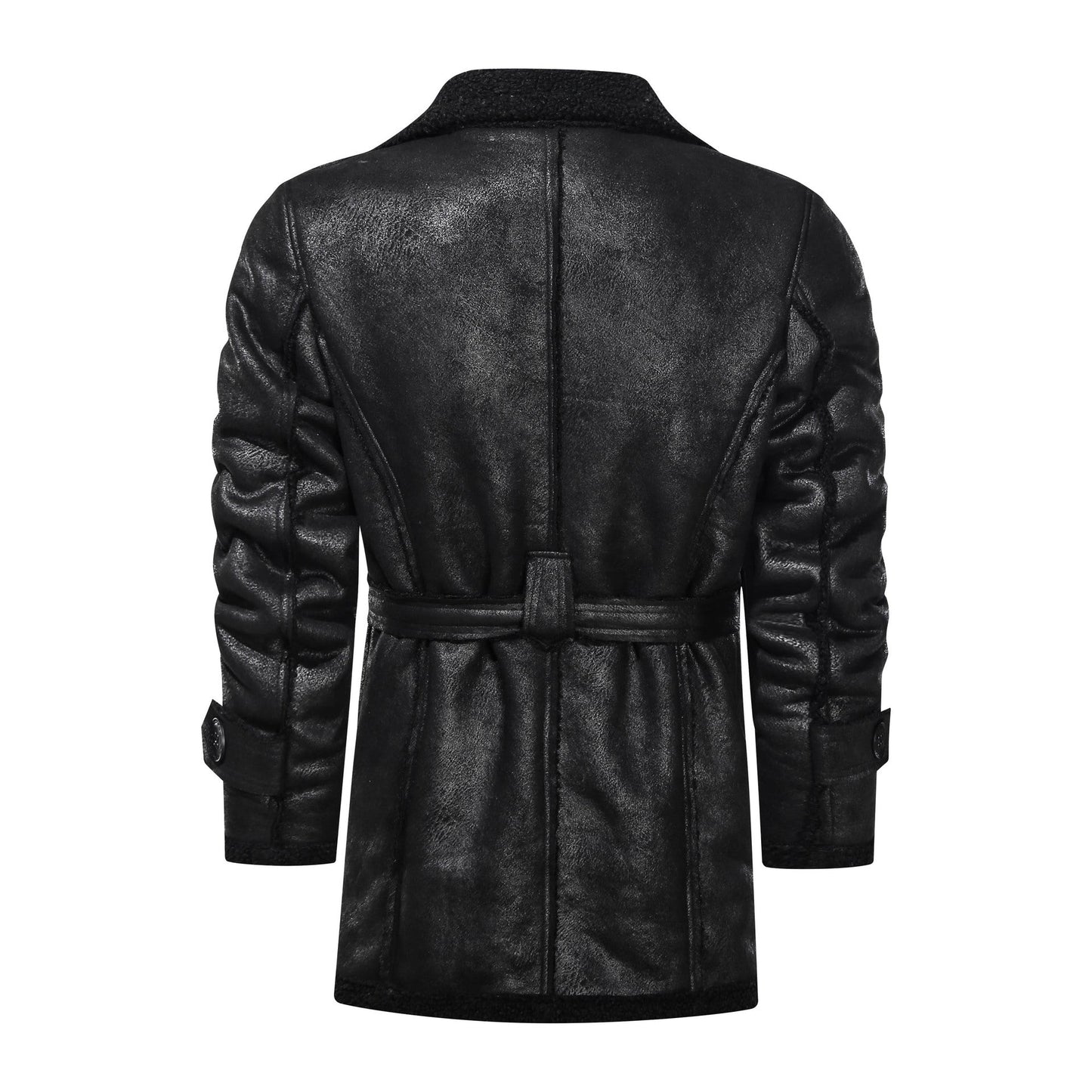 Lederjacke Herren Teddyfutter Warm Winter