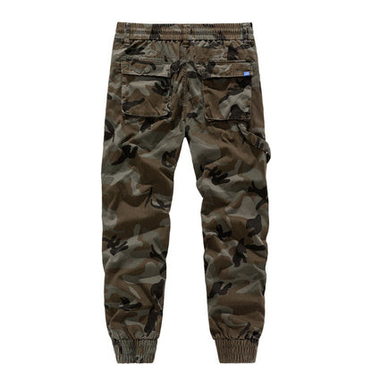 Herren Cargohose Camouflage Elastisch Vieltaschig