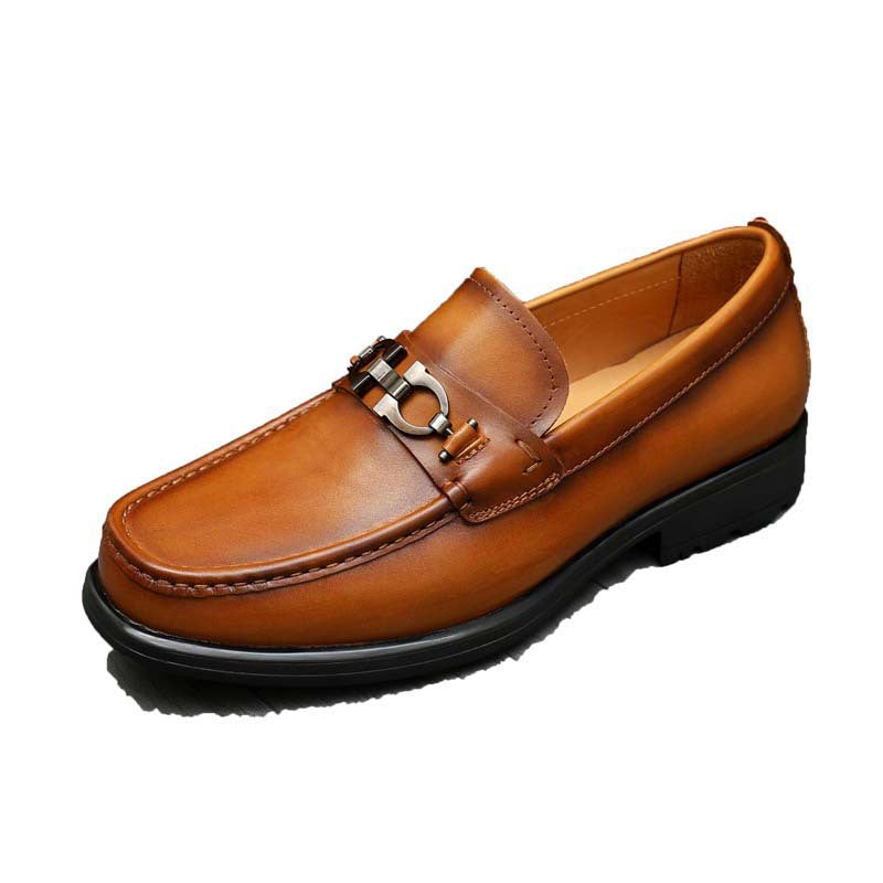 Herren Mokassins Metall Akzent Modern Lederschuhe