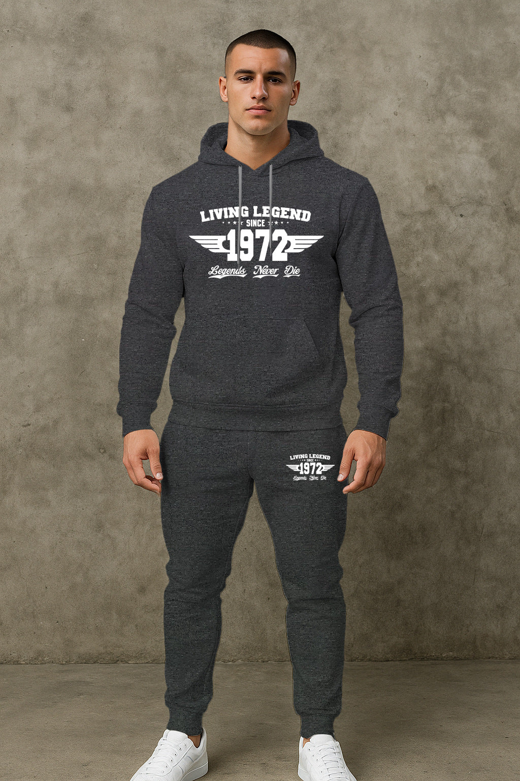 Herren Joggingset Hoodie und Hose Mit Trend Druck Berlin