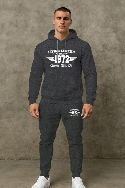 Herren Joggingset Hoodie und Hose Mit Trend Druck Berlin
