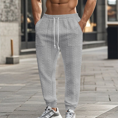 Herren Sweatpants Strukturmuster Bequem Mit Taschen