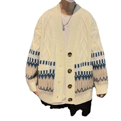 Herren Strickjacke Modern Mit Taschen Großstadt Chic