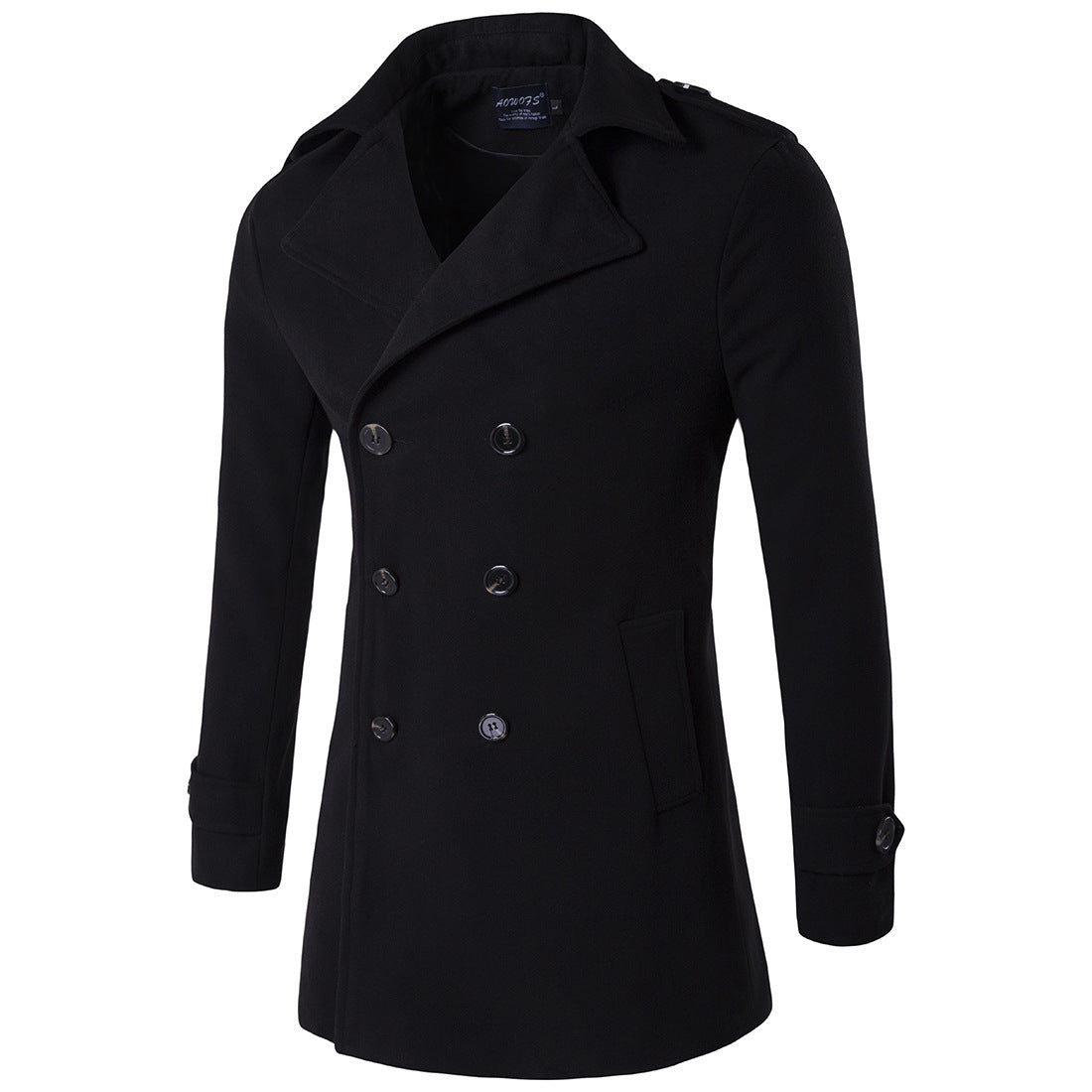 Herren Trenchcoat Modern mit Knopfleiste und Taschen - BerlinGlamour