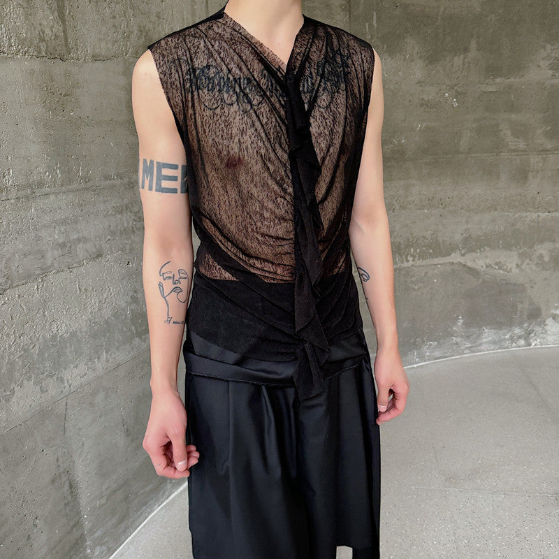 Herren Ärmelloses Oberteil Transparent Modern Minimales Design