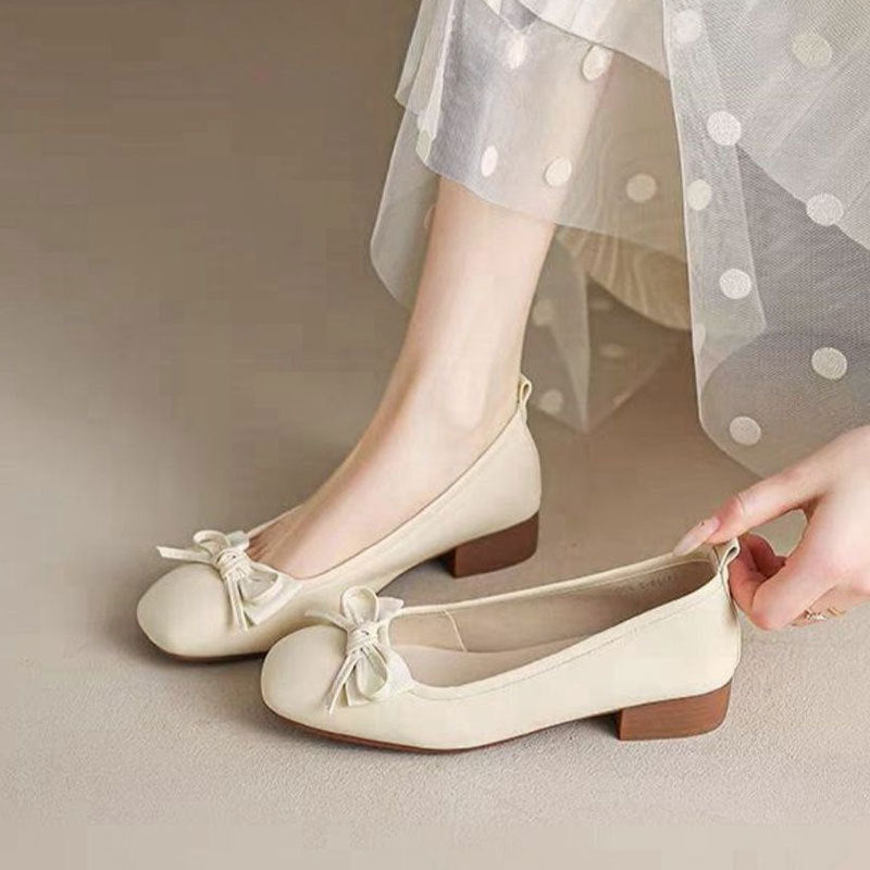 Damen Ballerinas Schleifen Detail Elegant