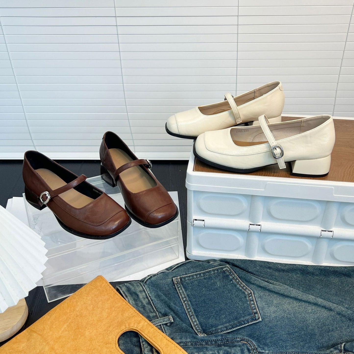 Damen Ballerinas Bequem Verstellbar Elegant