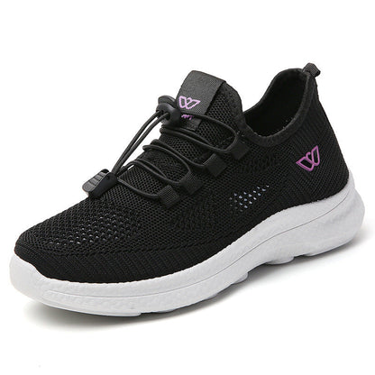 Damen Sneaker Atmungsaktiv Schnürsenkel Flexibler Laufschuh