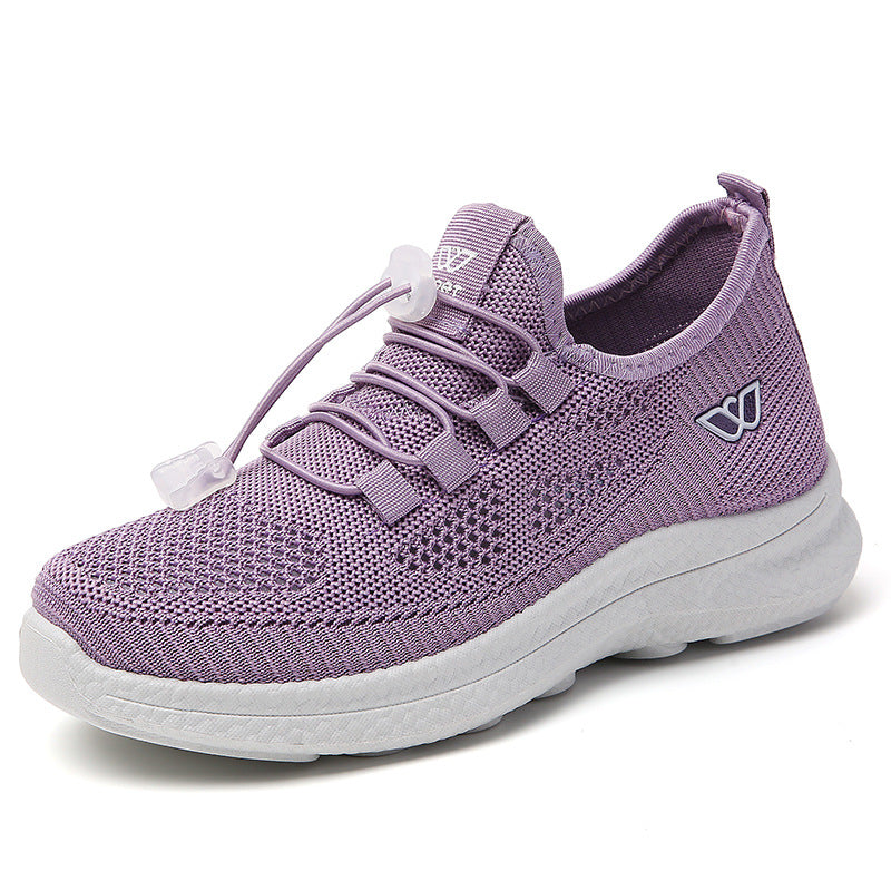 Damen Sneaker Atmungsaktiv Schnürsenkel Flexibler Laufschuh
