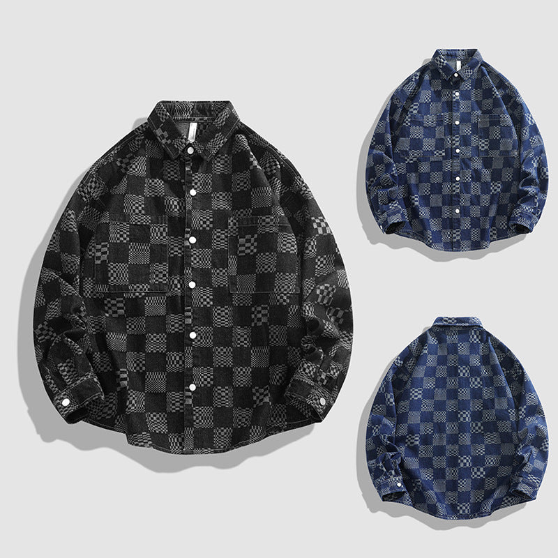 Herren Karohemdjacke Mit Brusttaschen Übergröße