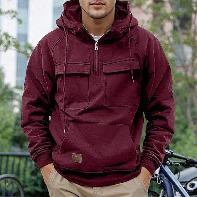Herren Anorak Funktionsjacke Wasserabweisend mit Taschen
